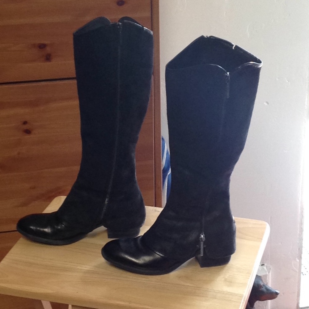 Donald J Pliner Reverse Calf leather boots
